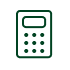 Financial calculator icon.
